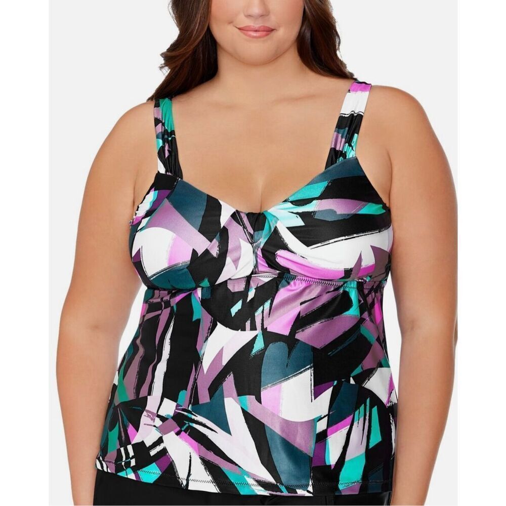 Raisins NWT size 16W Tankini swim top plus size
